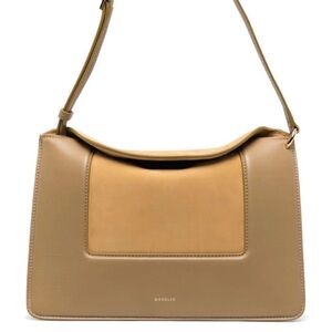 WANDLER PENELOPE SUEDE AND LEATHER FOLD-OVER SHOULDER BAG OLIVE & TAN $1100